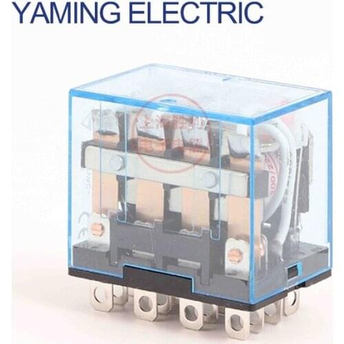 P143 1pc Mini Relay LY4NJ 14 Pin 10A With LED Intermediate Relay 12VDC 24VDC 220V 10A general purpose switching relay