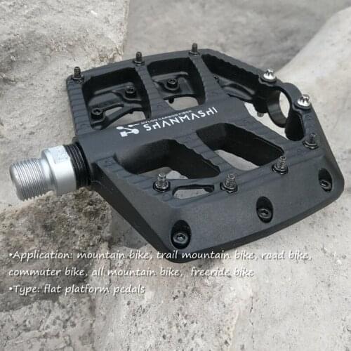 MTB Bike Pedal Nylon Bearing Composite 9/16 Mountain Bike Pedals High-Strength Non-Slip Bicycle Pedals Surface for Road BMX MTB