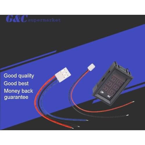 DC 0-100V 10A Digital Voltmeter Ammeter Dual Display Voltage Detector Current Meter Panel Amp Volt Gauge 0.28" diy electronics