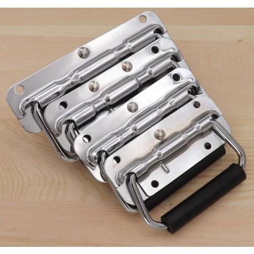 Stainless Toolbox spring Handle Folding suitcases Pull ring Equipment Distribution case Knobs Cabine Drawer Furniture Hardware