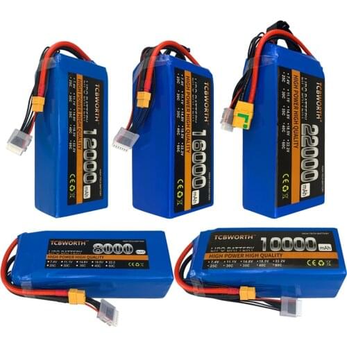 RC Airplane LiPo Battery 2S 3S 4S 5S6S Batteries 7.4V 11.1V 14.8V 18.5V 22.2V 10000-22000mAh For RC Quadcopter Helicopter Drone