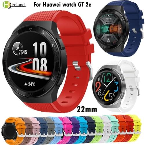 22MM silicone watchband for Huawei Watch GT 2e replacement Bands For samsung Galaxy Watch 46mm/Amazfit GTR 47mm Stratos 2S strap