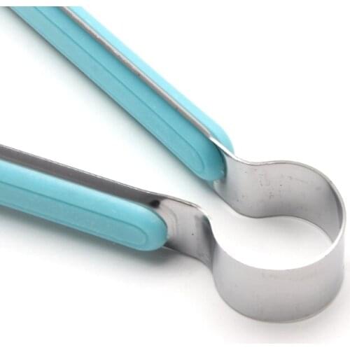 Stainless Steel Salad Tong Kitchen Baking BBQ Tongs Cooking Food Utensils Clip