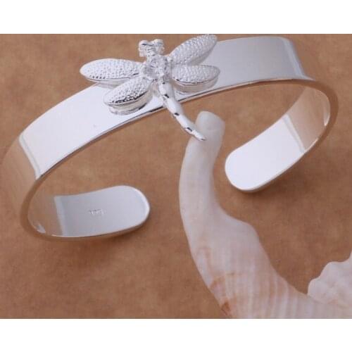 SZ-AB068 Hot Silver Color Gift Women Lady Nice High Quality Fashion Jewelry Dragonfly Bracele /agraixya Bswakkda