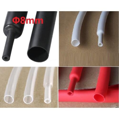 8mm Adhesive Lined 4:1 Heat Shrink Tubing Waterproof Insulation Sleeving-2/5/10Meters ROHS