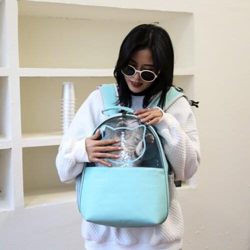 New Cat bag breathable portable pet carry backpack cat and dog outdoor travel backpack transparent space style pet backpack