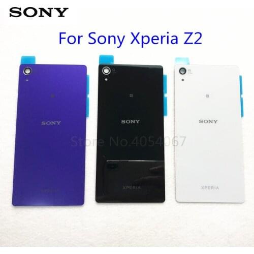 Glass Battery Door Housing Rear Cover for Sony Xperia Z2 D6543 L50W D6503 Replacement Spare Parts Back Door Case Cover