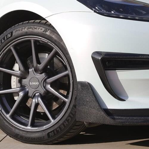 4Pcs Wheel Hub Cover Protector Sticker Carbon Fiber Grey Claw Center Cover For Tesla Model 3 Accessories