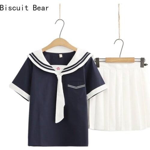 Women Casual Sets 2 Piece Dress Set Floral Embroidery Cotton Blouse And Solid Hight Waist Mini Skirts 2021 Summer Sweet Style