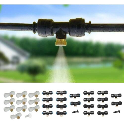 10 Set Misting Nozzles Outdoor Spray Cooling System Replacement Nozzles Greenhouse Cooling Humidifying Cooling Nozzle