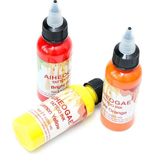 60ml Semi Permanent Natural Plant Tattoo Pigment Permanent Makeup Tattoos Ink Pigment for Body Art Paint Tattoo Color Inks