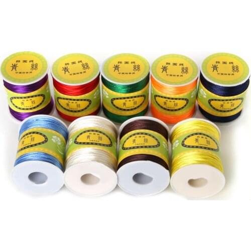 70M/roll 1.5mm Nylon Cord Satin Braided String Mixed 21 Colors Jewelry Findings Beading Cord Rope Thread