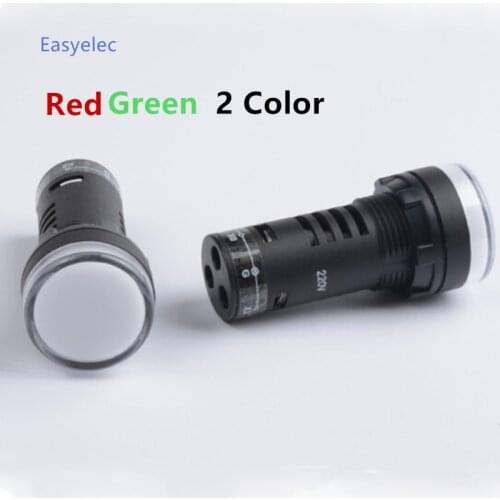 AD16-22SS Indicator 22mm Double Color Signal Light 12V 24V 110V 220V Pilot Lamp Switch