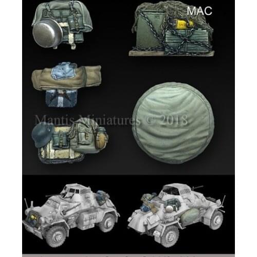 1/35 Scale German Armored Vehicle Accessories (excluding cars) Miniatures Unpainted Resin Model Building Kit Figure