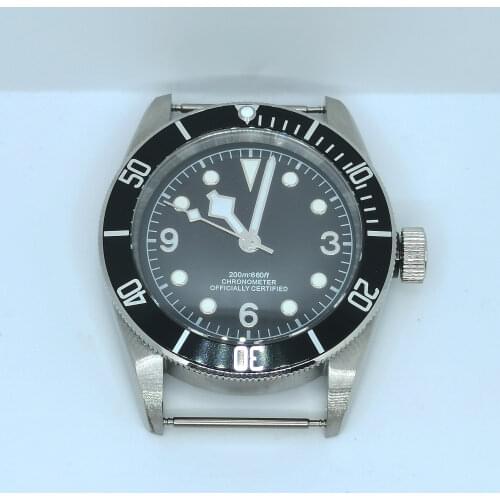 40MM 316 Stainless Steel Mans Watch Case Dial And Hands Set For Automatic Movement ETA 2836 ST2130