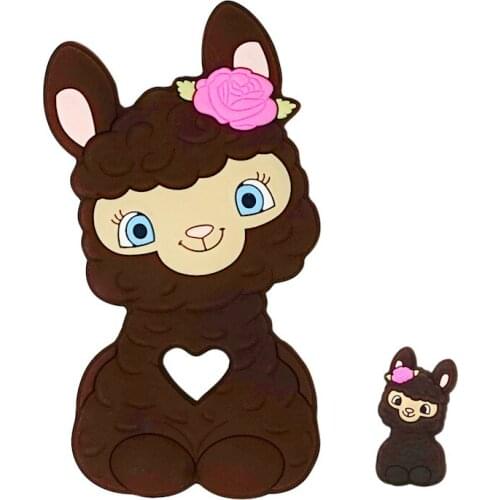 Baby Teether Food Grade Silicone Teether For Teeth Cute Cartoon Teething Bead DIY Pacifier Chain Infant Nursing Care Accessories