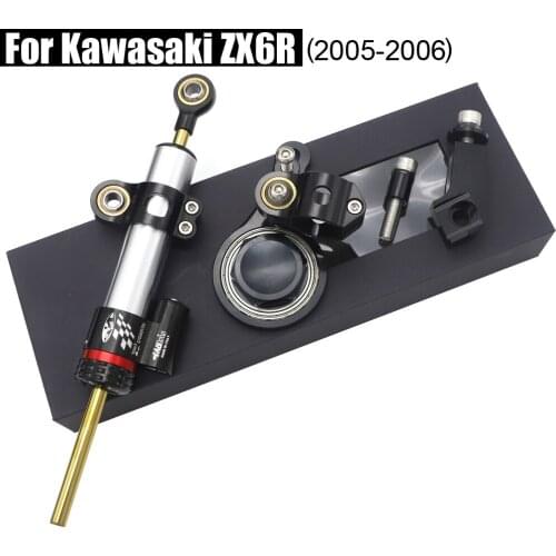 For Kawasaki ZX-6R ZX6R 2005 2006Motorcycle Accessories Steering Damper With Bracket