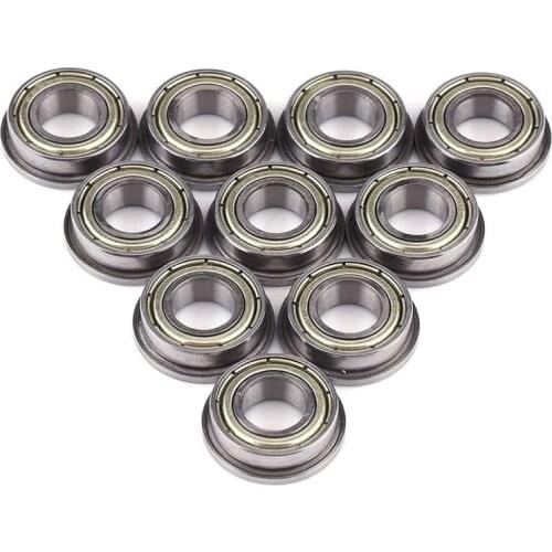10 Pcs F688ZZ Flanged Radial Ball Bearings Metal Steel Double Shielded Flange Ball Bearing, 8 x 16 x 5mm for Motor