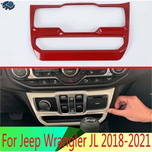 For Jeep Wrangler JL 2018 2019 ABS Chrome Door Window Cover Switch Panel Trim Molding Garnish
