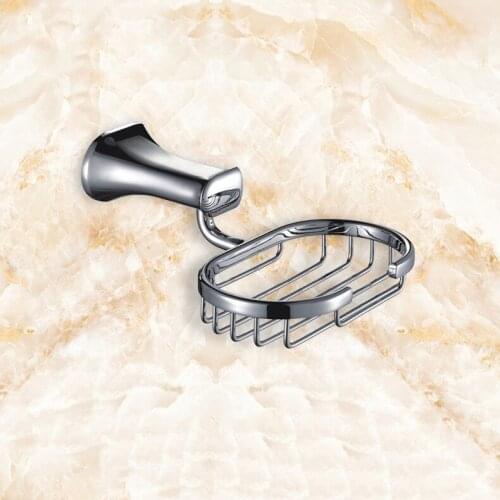 Chrome Brass Bathroom Soap Basket soap dish holder Wall Mount Modern Style