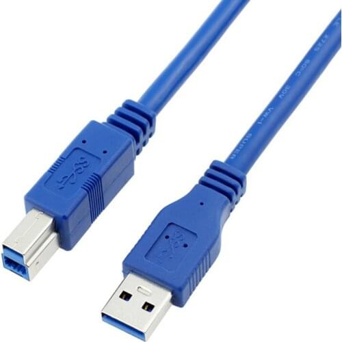 USB3.0 A male to USB3.0 B male data cable blue color for printer & hardisk 0.3m 0.6m 1m 1.5m 1.8m
