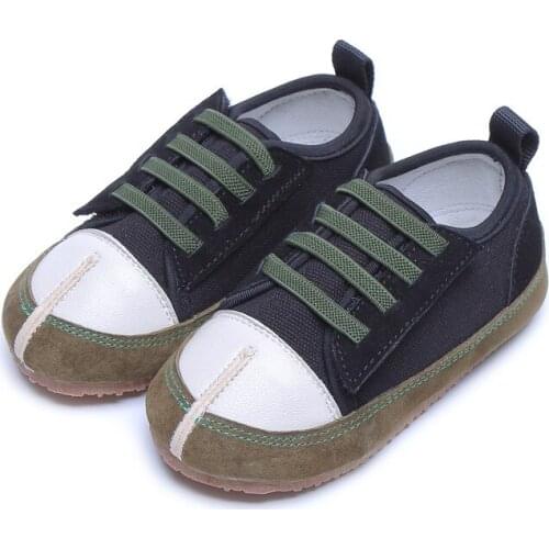 CUZULLAA 2020 Children Boys Breathable Canvas Shoes Kids Girls Non-Slip Fashion Sneakers Hook & Loop Flats Size 21-30