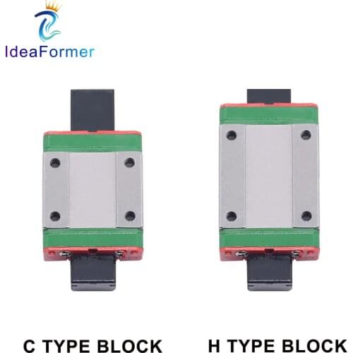 2Pcs MGN12H MGN12C Linear Guide Bearing Sliding Block 12mm Carriage Block For 3D Printer CNC Parts Use With MGN12 Linear Guide