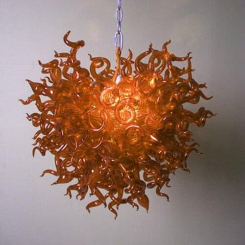 New Designed Handmade Blown Murano Glass Chandeliers High Ceiling Decoration American Modern Pendant Lamps 60 CM