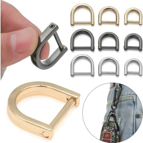 1pc Metal Detachable Open Screw D Ring Buckle Shackle Clasp For DIY Leather Craft Bag Strap Belt Handle Shoulder Webbing