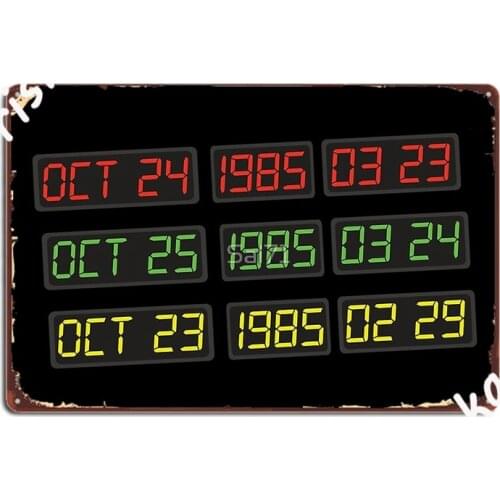 Back To The 80s Metal Plaque Poster Club Party Home Poster personalized Back To The Future Tin sign Poster