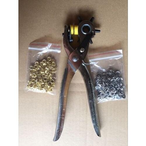 3 in 1 Multi-function Card Leather Belt Hole Punch Eyelet Plier Snap Button Setter Tool Kit Free Shipping