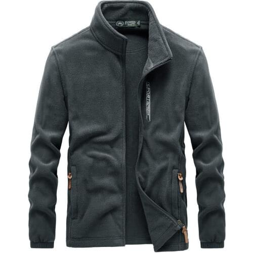 Men 2021 Polar Fleece Jacket Winter Outwear 5XL Plus Thick Warm Parkas Coat Men Casual Autumn Jacket Outfits Tactical Army Men