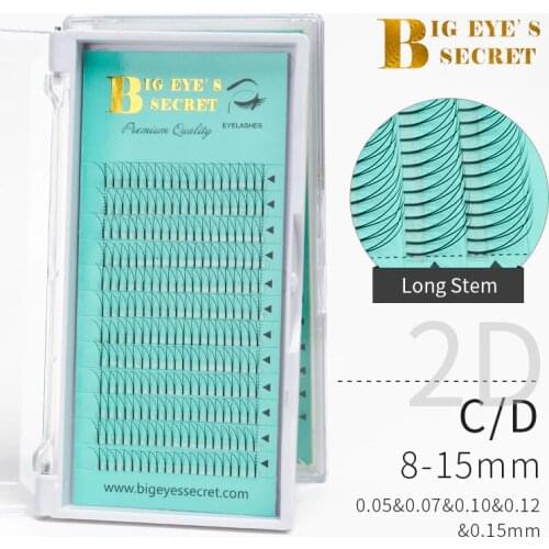 BES 1 Tray 8-16mm Wholesale Long Stem 3D 4D 5D 6D Russian Volume Lashes Faux Mink Premade Fans Eyelashes Extensions Makeup