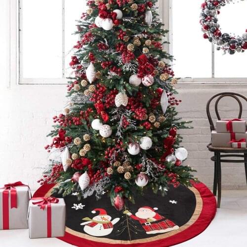 New Decoration Products For Haubeit Christmas Tree Skirts 110 120cm Small Tree Dress Tree Bottom Apron Old Man Tree Skirt