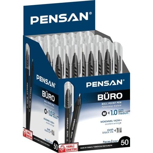 PENSAN OFFICE BALLPOINT PEN 1MM 2270 BLACK 50 pcs