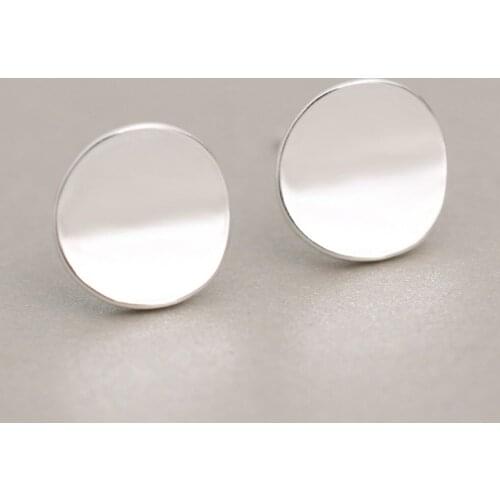 Small Wholesale 10Pairs Glossy Concave Round Sun Studs Jewellery Tiny Geometric Earrings For Women Gift Can Mix Color