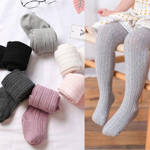 Autumn Baby Pants Long Trousers Baby Girls Leggings Newborn Clothes Pant Baby Clothing Girl Solid Knitting PP Tights