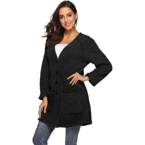 Plus Size Plush Hooded Faux Fur Coat Long Sleeve Warm Cardigan Outwear Teddy Cozy Jacket Fashion Winter Coat Women Overcoat