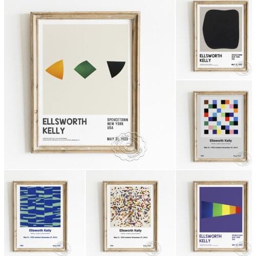 Ellsworth Kelly The Meschers Poster, Spectrum Colors Arranged By Chance Art Prints, Black Ripe Modern Wall Picture Home Decor