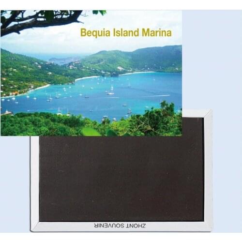 The Old Fort -12 Bequia Island Marina Travel souvenirs Creative refrigerator 26346 Rectangle Rigid Metal Magic fridge Magnets
