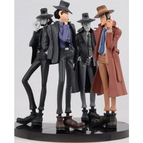 Japanese original anime figure Lupin III Rupan Sansei Zenigata Koichi/Ishikawa Goemon/Jigen Daisuke action figure