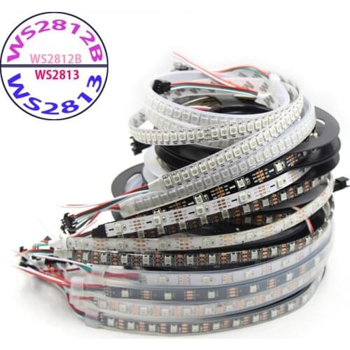 1m 3m 5m WS2813(WS2812B Update) ,30 60 144leds,Individually Addressable Smart RGB WS2812 Led Strip, Waterproof IP30/65/67 DC5V