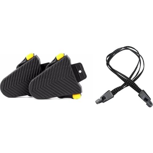 1 Pair Road Bike Lock Pedal Lock Protector Clip Sleeve Lock & 1 Pcs Bicycle Luggage Rope Mountain Elastic Straps Cord