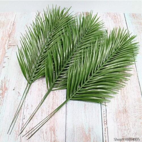 1 Pcs Artificial Plants Tropical Monstera Palm Leaves Simulation Leaf For Party Decoration Home Garden Bar Fake Leaves