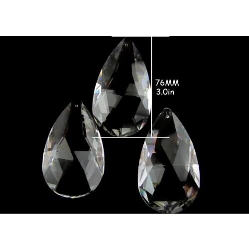 1pc Big Size Suncatchers 76mm 89mm 100mm Clear Crystal Lighting Parts Feng Shui Pendants for Chandelier&Curtain Decoration