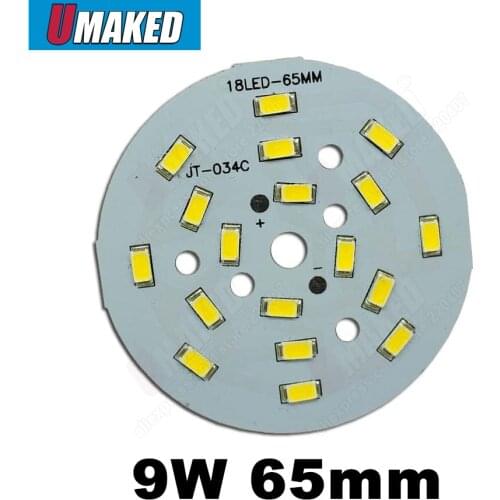 100% Full power 9W 65mm SMD5730 Brightness SMD Light Board, 990lm Led Lamp Panel For Ceiling PCB With LED free shipping