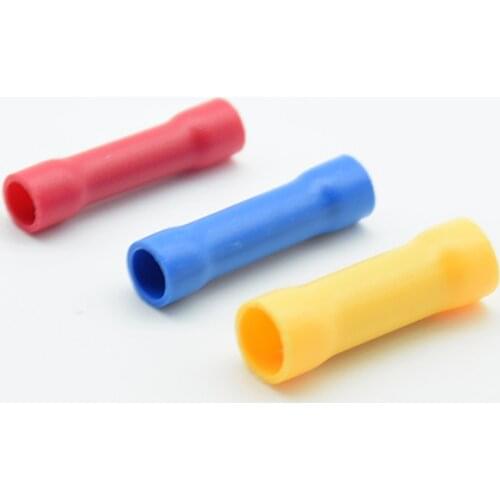 50pcs BV1.25 BV2.5 BV5.5 Insulated Crimp Terminals Electrical Wire Cable Crimping Terminal Connector Set Assortment Kit