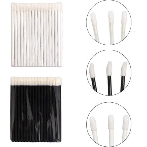 50PCS Disposable Lip Brush Eyelash Makeup Comb Lash Removing Cleaning Mascara Applicator Lipstick Wands Brushes Cosmetic Tools