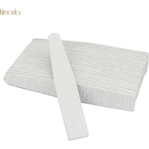 50pcs Nail File Sandpaper 100/180 Sanding Polishing Tools For UV Gel Nail Art Buffering Files Double-sided Manicure Set Kit