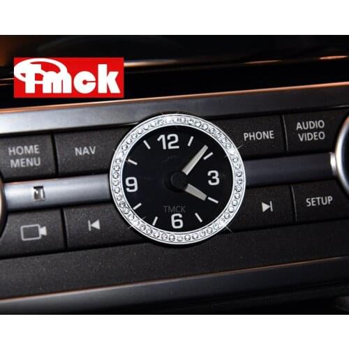 For Land Rover Discovery 4 Freelander 2 Range Rover Sport L320 Car Accessories Central Clock Table Watch Ring Trim Diamond Cover